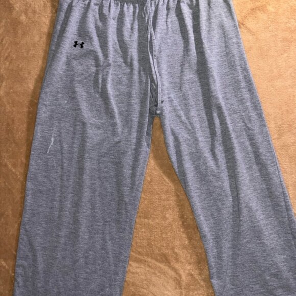 Under Armour Women Small Gray Black Trim Crop Drawstring Elastic Waist Capri (U) - Picture 1 of 6